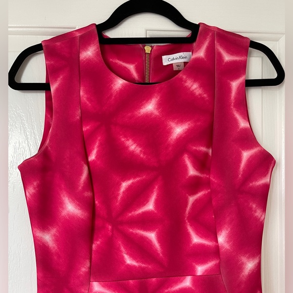 Calvin Klein pink straight midi dress - Picture 3 of 5